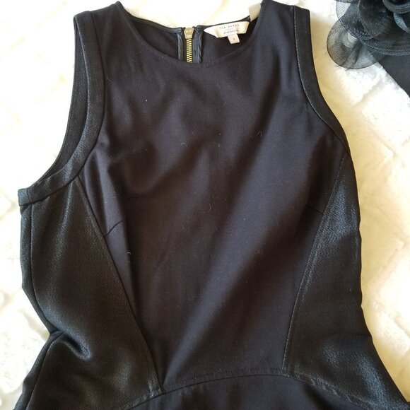 Ted Baker Fit N Flare Black Skater Dress S2 - Picture 3 of 11